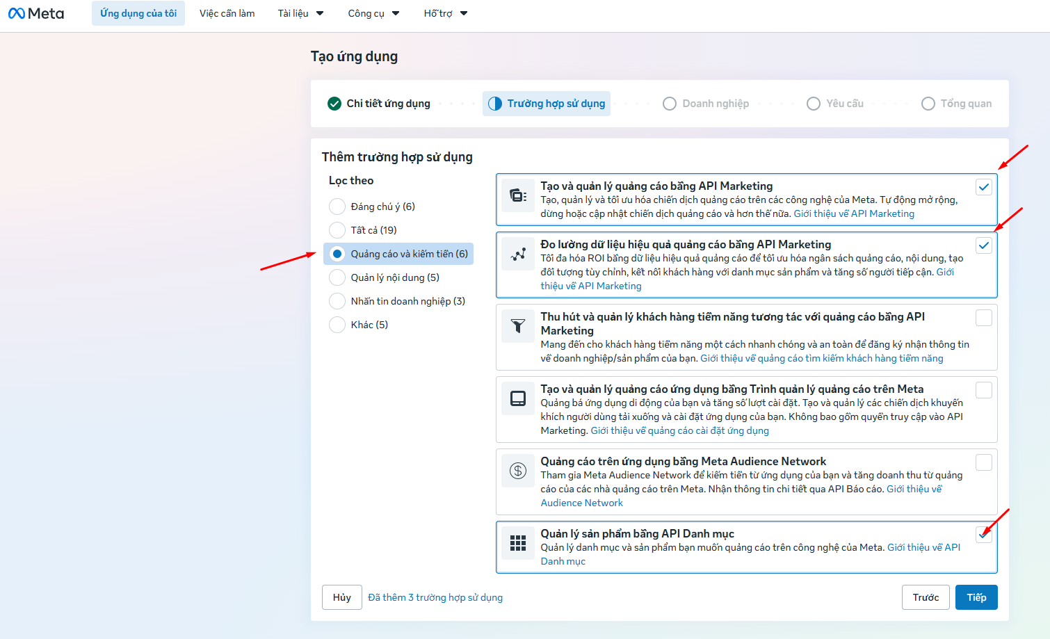 Use case nhóm Quảng cáo và kiếm tiền