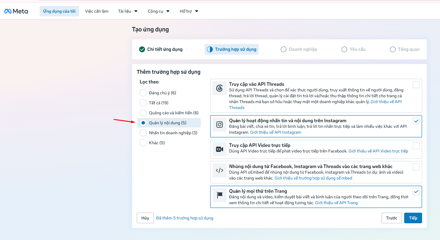Use case nhóm Quản lý nội dung